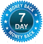 7-day money-back guarantee seal